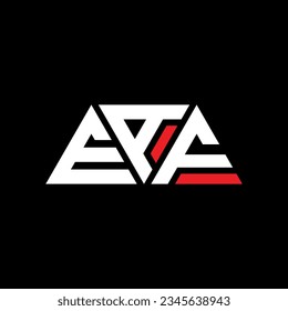 EAF triangle letter logo design with triangle shape. EAF triangle logo design monogram. EAF triangle vector logo template with red color. EAF triangular logo Simple, Elegant, and Luxurious design.