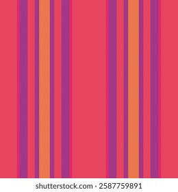 Eagged seamless vertical fabric, quiet texture textile pattern. Seco vector lines stripe background in red and indigo colors palette.