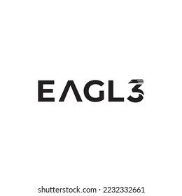 Eagle 3 letter logo design luxury symbol. Vector illustration EPS.8 EPS.10