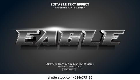 Eagle 3D editable text effect template