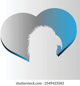 eagle 3d love illustration vector high quality graphic design