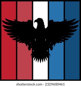 Eagle 4th of july USA american flag t-shirt design