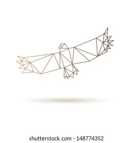 Eagle abstract isolated on a white backgrounds. Vector illustration