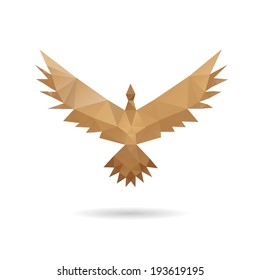 Eagle abstract isolated on a white background, vector illustration