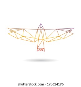 Eagle abstract isolated on a white background, vector illustration