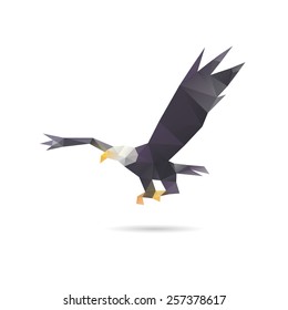 Eagle abstract isolated on a white backgrounds, vector illustration 