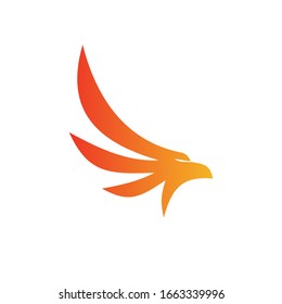 Eagle abstract logo design vector
