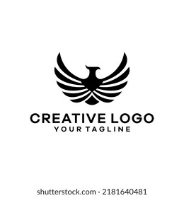 Eagle abstract logo design vector illustration isolated on white background