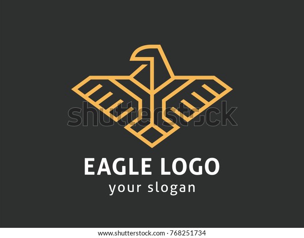 Eagle\
Abstract Logo design vector template Linear\
style.