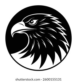 Eagle abstract silhouette vector isolated on white background