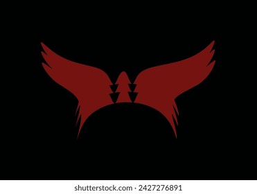 Eagle abstract vector design template new style. Isolated on black background