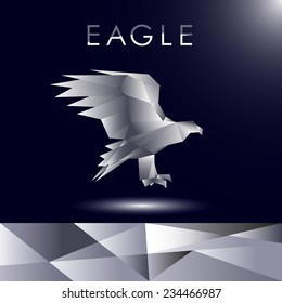 Eagle abstract vector portrayal in dark