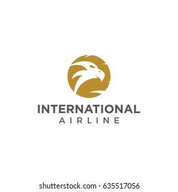 eagle airline logo icon vector template