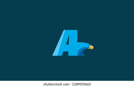 A Eagle alphabet letter logo icon design. Creative template for a company and business A Logo