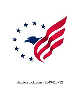 eagle for american logo , simple and clean