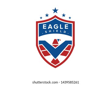 Eagle American Security Army Shield Logo