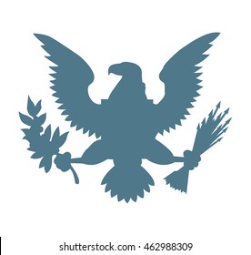 eagle american symbol icon vector illustration design