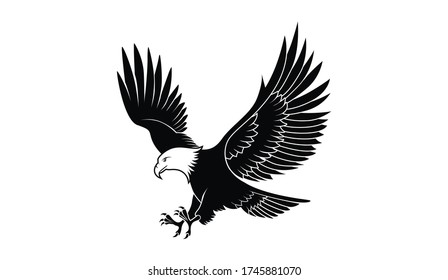 eagle animal bird logo vector