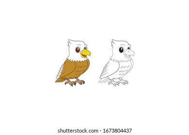 Eagle Animal Cartoon Vector Illustration Bundle