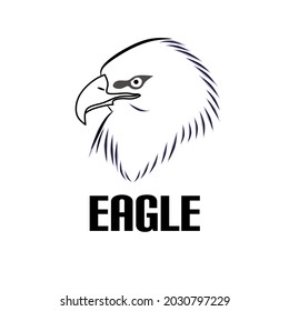 eagle animal line vector icon