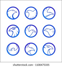 eagle animal logo vector icon illustration
