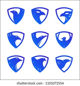 eagle animal logo vector icon illustration
