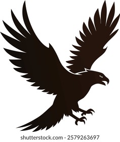 eagle, animal, silhouette, flying eagle vector