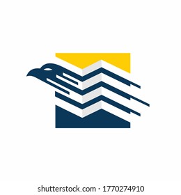 Eagle Animal Town Building Landmark Stock Vector