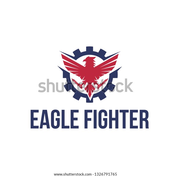 Eagle Army Logo Design Inspiration Stock Vector Royalty Free