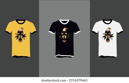 eagle artwork design t shirt vector