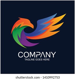Eagle Asbtract and Colorful Logo Vector