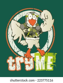 eagle aviator mascot-Vector artwork for t-shirt print