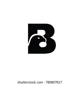 Eagle B Font Logo Flat Vector Stock Vector (Royalty Free) 780807817 ...