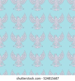 Eagle background, vintage Royal vector seamless texture with eagle pattern