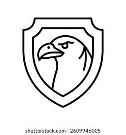 Eagle Badge vector outline EPS 10 file
