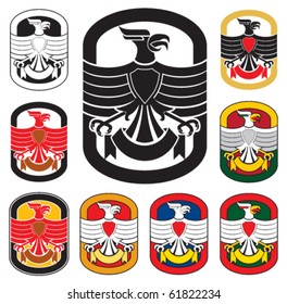 Eagle badge. Vector symbol.