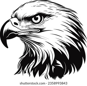 Águila calvo Negro y Blanco