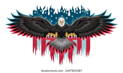 Eagle. Bald Eagle. National symbol of the USA. Stock Vector Image