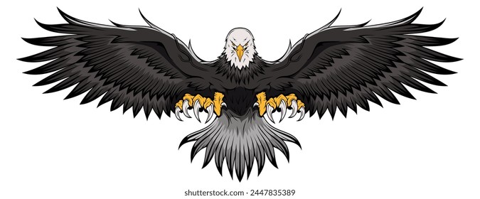 Águila. Águila calva. Símbolo nacional de los Estados Unidos. Imagen de Vector estándar