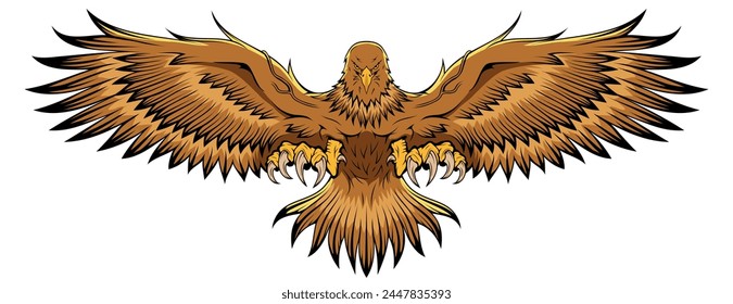 Águila. Águila calva. Símbolo nacional de los Estados Unidos. Imagen de Vector estándar