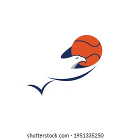 Eagle basketball logo design vector illustration