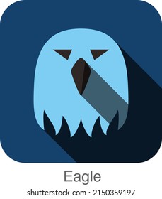 Eagle bear face flat icon design. Animal icons series.