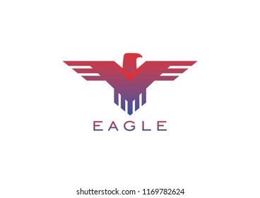 Eagle Bird abstract Logo design vector template. 