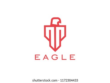 Eagle bird abstract Logo design vector template.