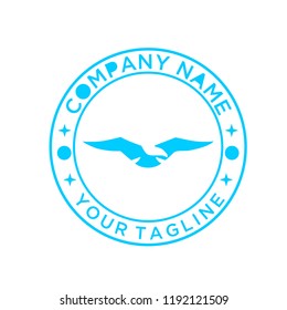 Eagle Bird Animal Pet Icon Light Blue Vector Creative Design Logo