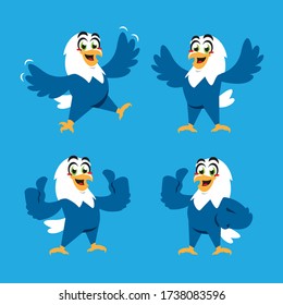 Eagle Bird Cartoon Character Cute