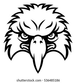 Eagle bird character sports mascot head 