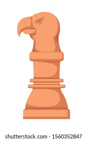 Eagle bird chess piece design, Animal cute zoo life nature and fauna theme Vector illustration