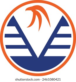 Eagle Bird im Circle Logo Design