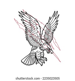 eagle bird concept vector illustration